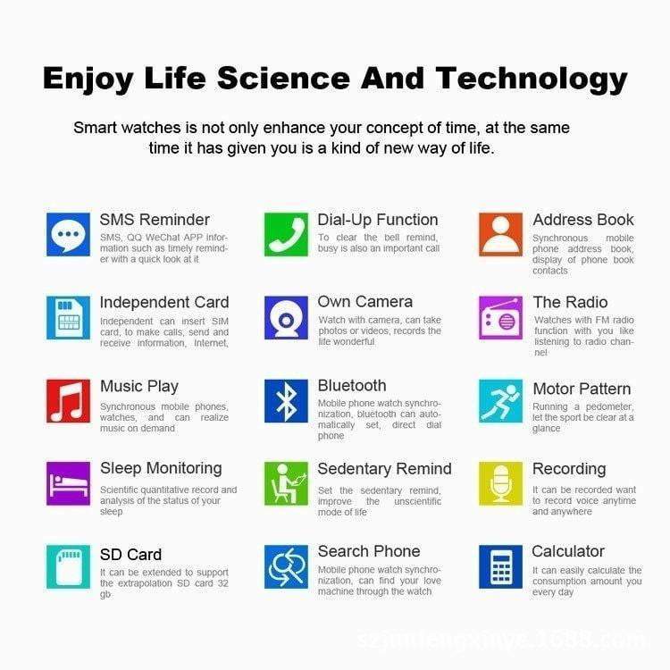 Maliben | Bluetooth Smart Watch Pedometer Sleep Monitor