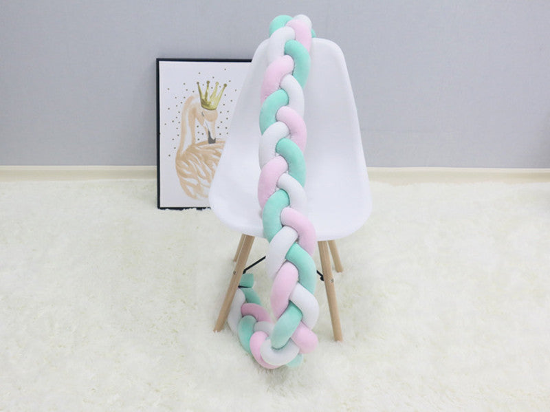 Maliben Handwoven Baby Crib Bumper Pillow — Braided, Non-Toxic