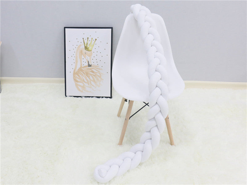 Maliben Handwoven Baby Crib Bumper Pillow — Braided, Non-Toxic