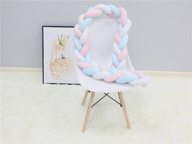 Maliben Handwoven Baby Crib Bumper Pillow — Braided, Non-Toxic