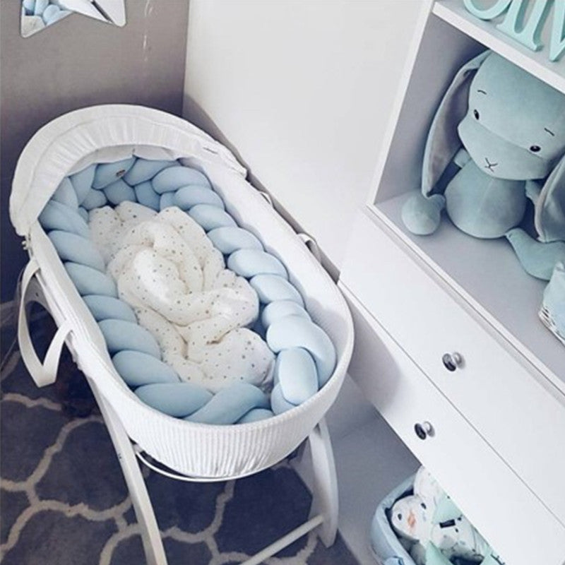Maliben Handwoven Baby Crib Bumper Pillow — Braided, Non-Toxic