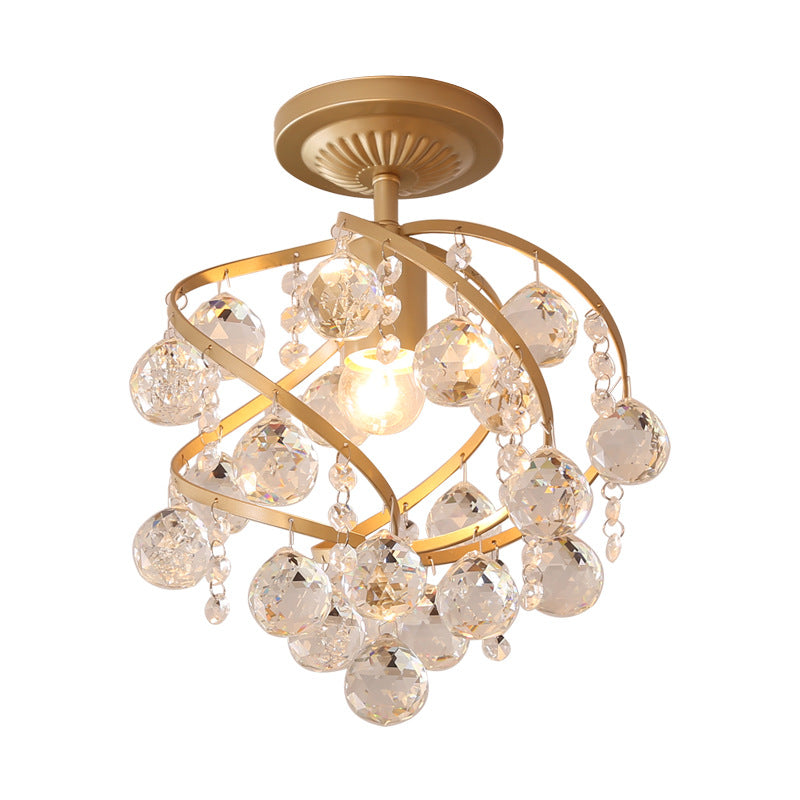 Maliben | Crystalelegance Pendant - Luxury Ceiling Light With Brass Accents