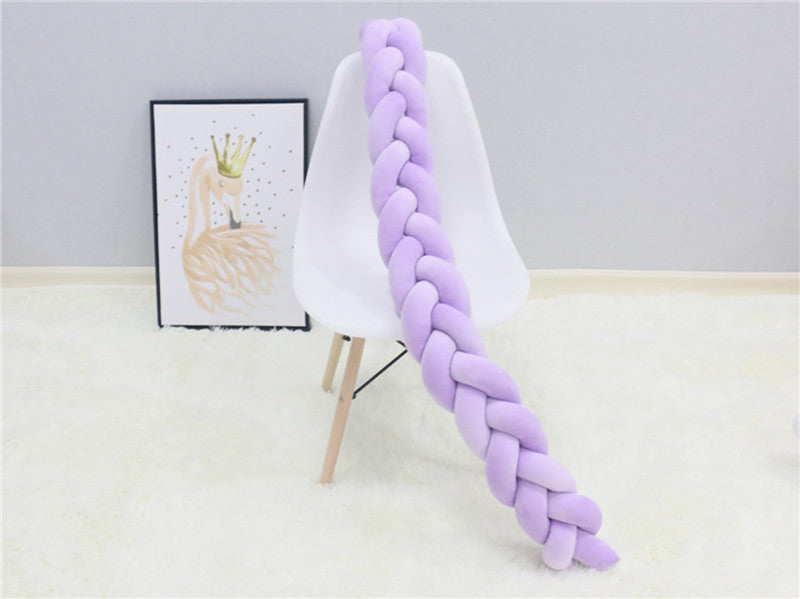 Maliben Handwoven Baby Crib Bumper Pillow — Braided, Non-Toxic