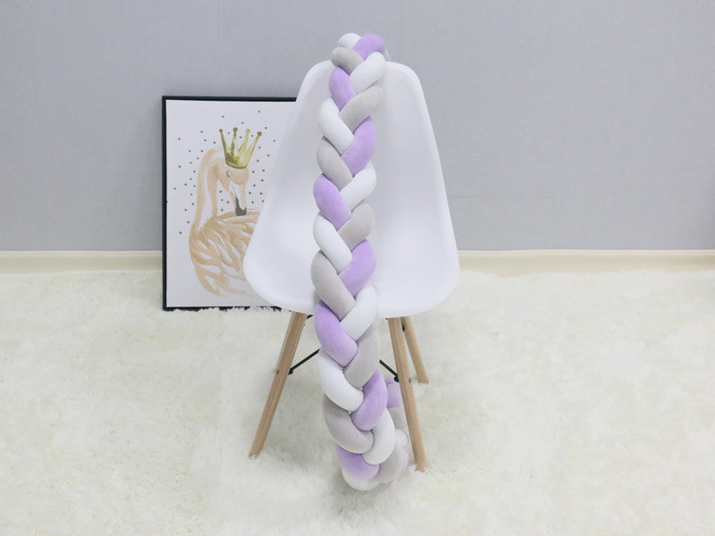 Maliben Handwoven Baby Crib Bumper Pillow — Braided, Non-Toxic