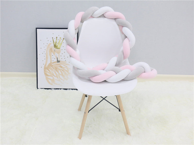 Maliben Handwoven Baby Crib Bumper Pillow — Braided, Non-Toxic