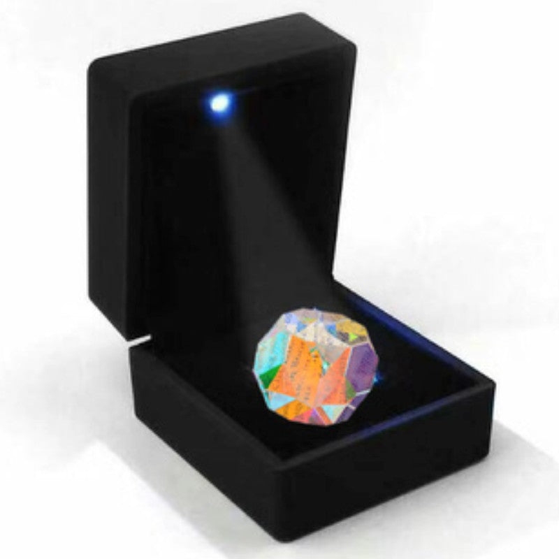 Maliben | Crystal Prism With Led Gift Box, For Teaching, Playing, Photography