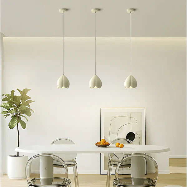 Maliben | Flowerglow Pendant - Elegant Cream-Colored Pendant For Warm Atmospheric Interiors