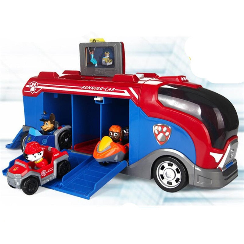 Maliben | Paw Patrol Fun Toy Playset – Complete Rescue Team Action Figures With Vehicle