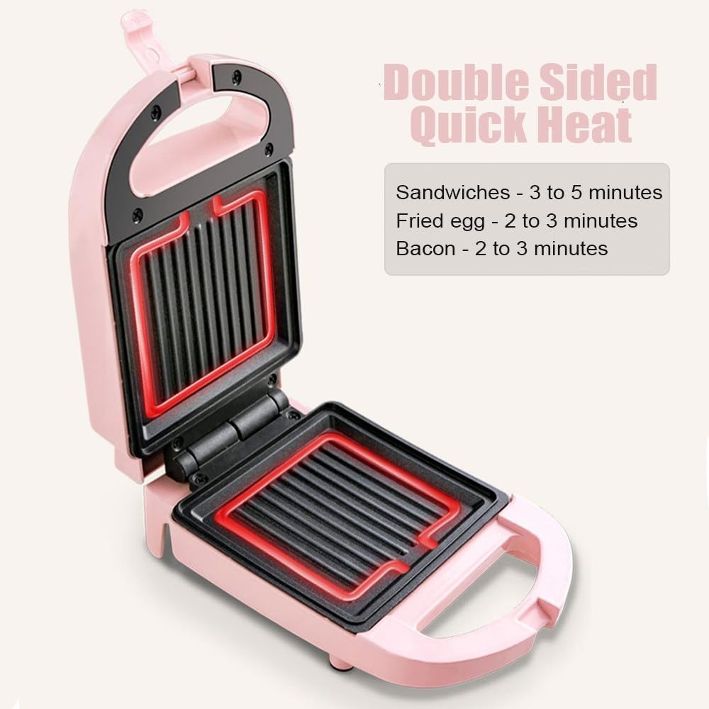 Maliben | 2-In-1 Sandwich Maker & Toaster | Non-Stick Auto-Sealing Plates For Quick Breakfasts, Snacks & Easy Cleanup