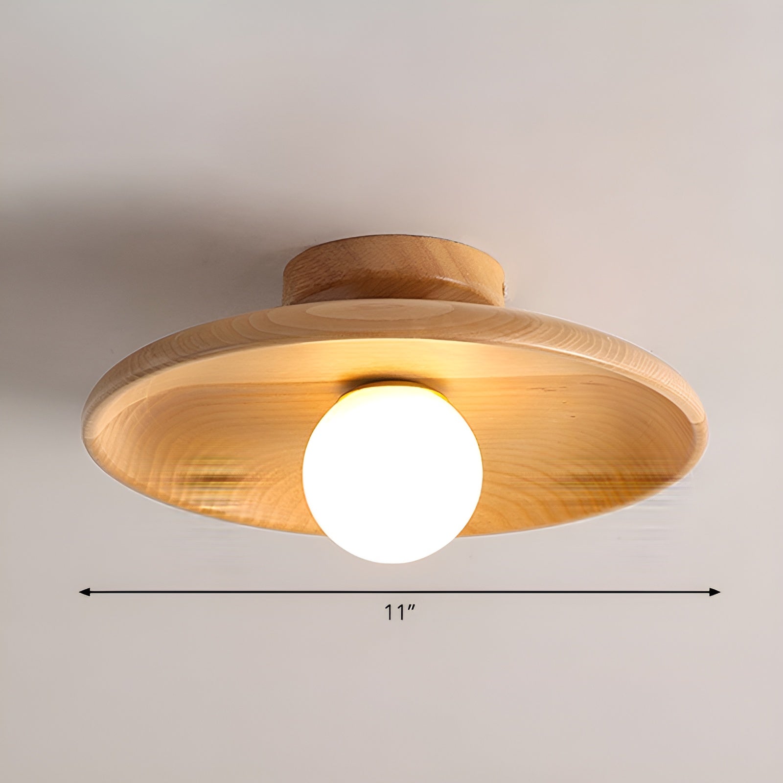 Maliben | Elegant Wooden Wabi Sabi Ceiling Lamp With Led - Woodbliss