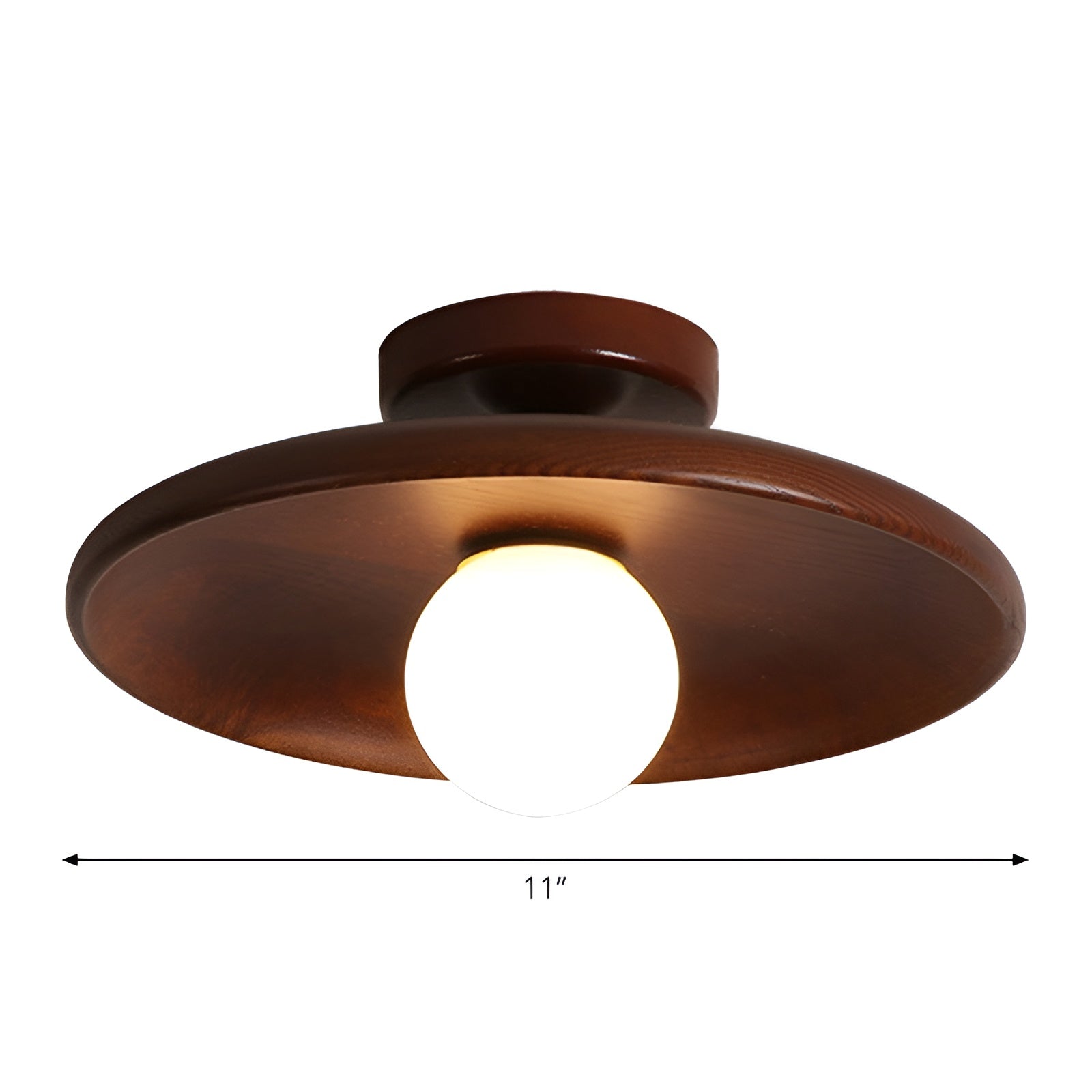 Maliben | Elegant Wooden Wabi Sabi Ceiling Lamp With Led - Woodbliss