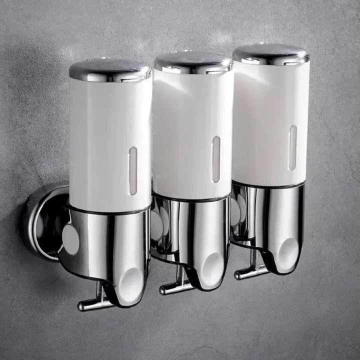 Maliben | Wall Mounted Soap Dispenser | Sudsstation Bathroom Organizer | Stainless Steel & Abs | 16.9 Fl Oz | Set Of 1–3