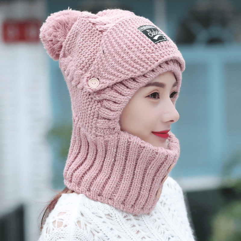 Maliben | Women’S WInter Beanie & Scarf Set | Soft Fuzzy Lining | 2-in-1 Hat, Scarf & Face Cover | Cold Weather Gift