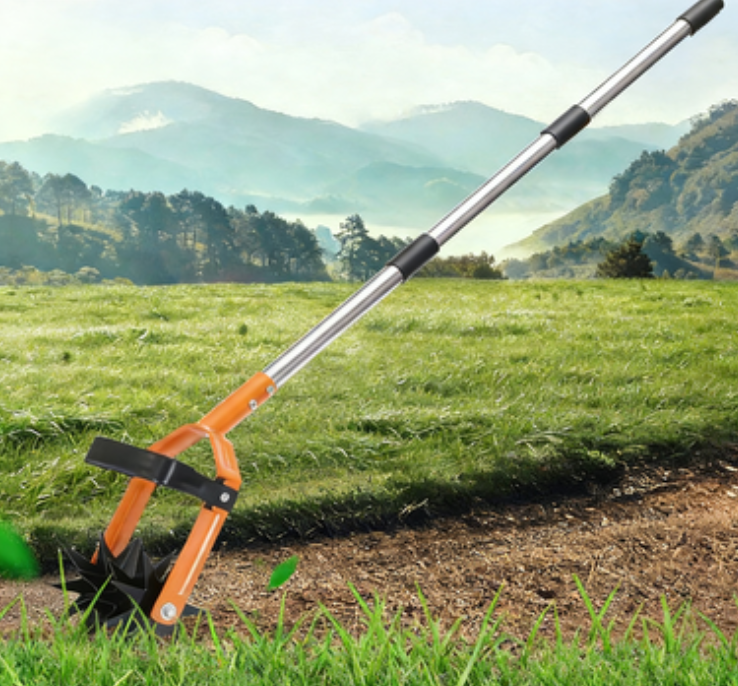 Maliben | Manual Rotary Lawn Edger, 69 Inch Adjustable Stainless Steel HAndle Grass and Weed Trimmer
