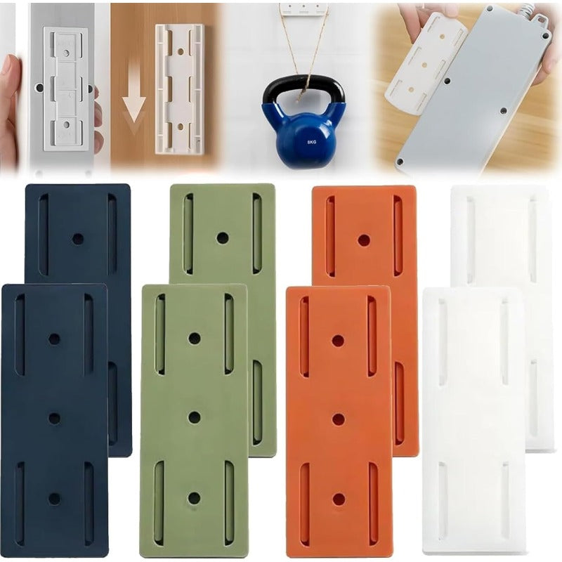 Maliben | Adhesive Power Strip Mounts | No-Drill Wall & Desk Organizer With Slide Rail