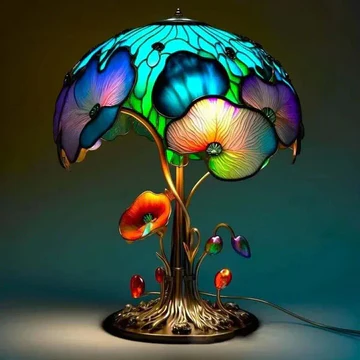 Maliben | Stained Glass Plant Series Table Lamp