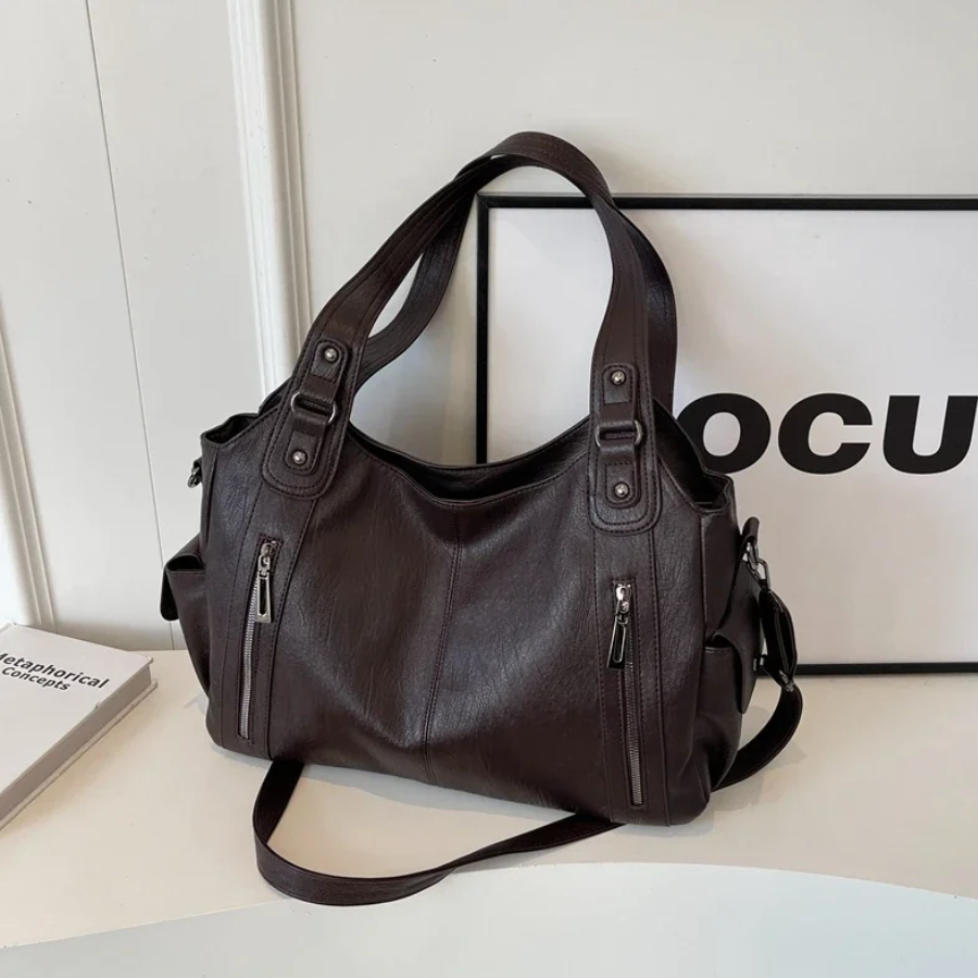 Maliben | Women’S Classic Multi-Compartment Shoulder Bag – Alma