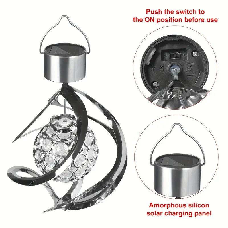 Maliben | Solarwind Sound Light | Solar Wind Chime With Color Change | Weatherproof & Energy Saving | For Garden, Balcony & Terrace