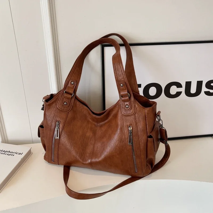 Maliben | Women’S Classic Multi-Compartment Shoulder Bag – Alma