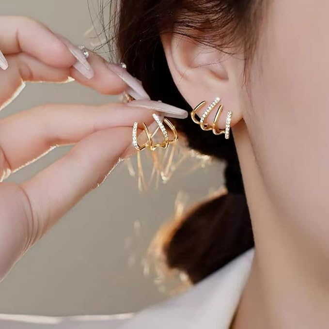Maliben | Women’S Twist Earrings | Lightweight Statement Jewelry | Hypoallergenic Finish