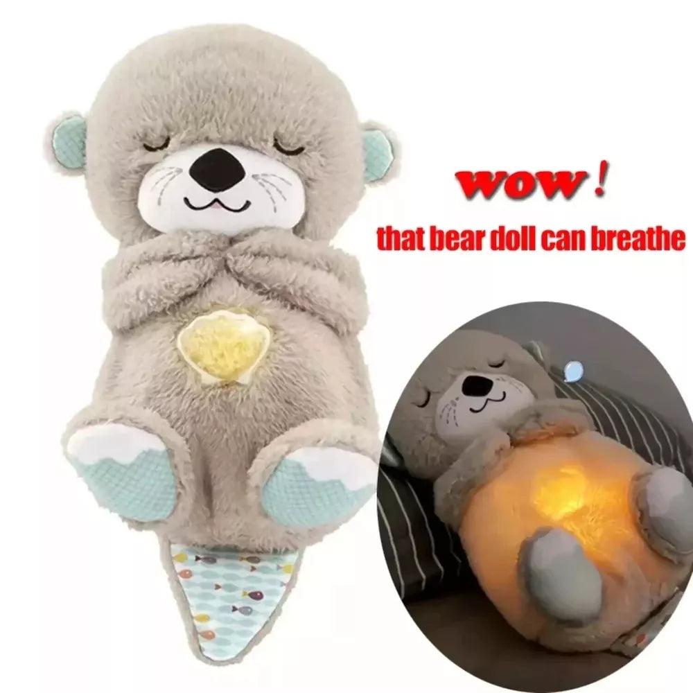 Maliben | Breathing Otter Musical Stuffed Baby Plush Toy – Perfect Newborn Sensory Comfort Gift