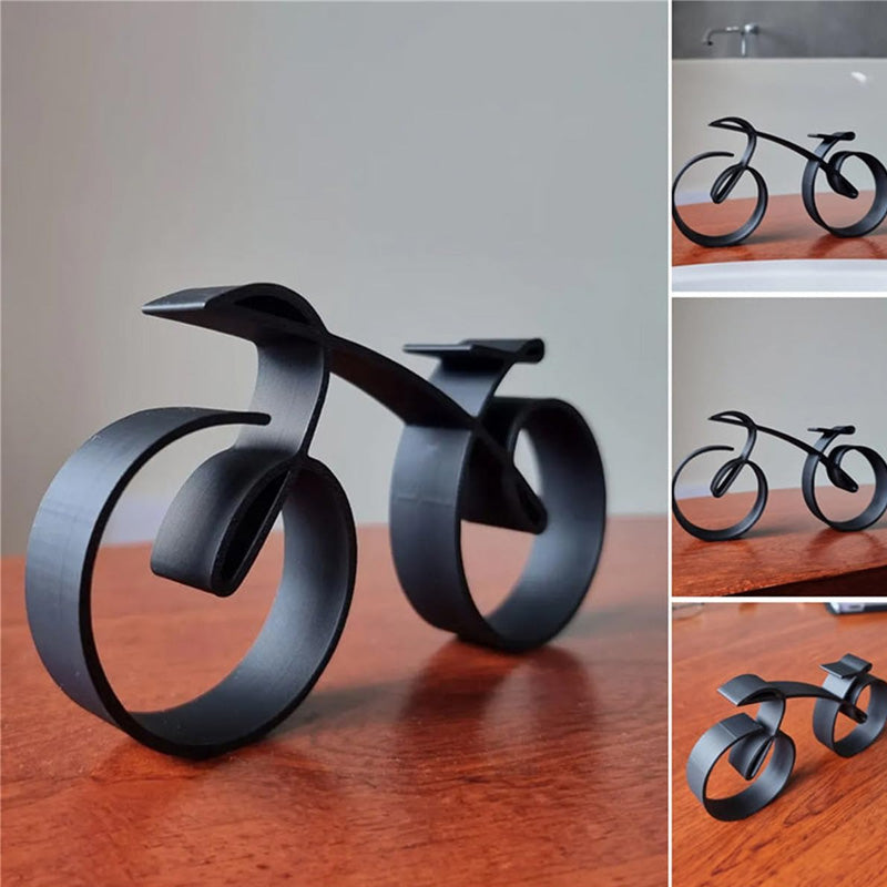 Maliben | Velaro Bike Sculpture | Minimalist Wire Frame Design | Iron Black | Gift Idea For Bike Lovers