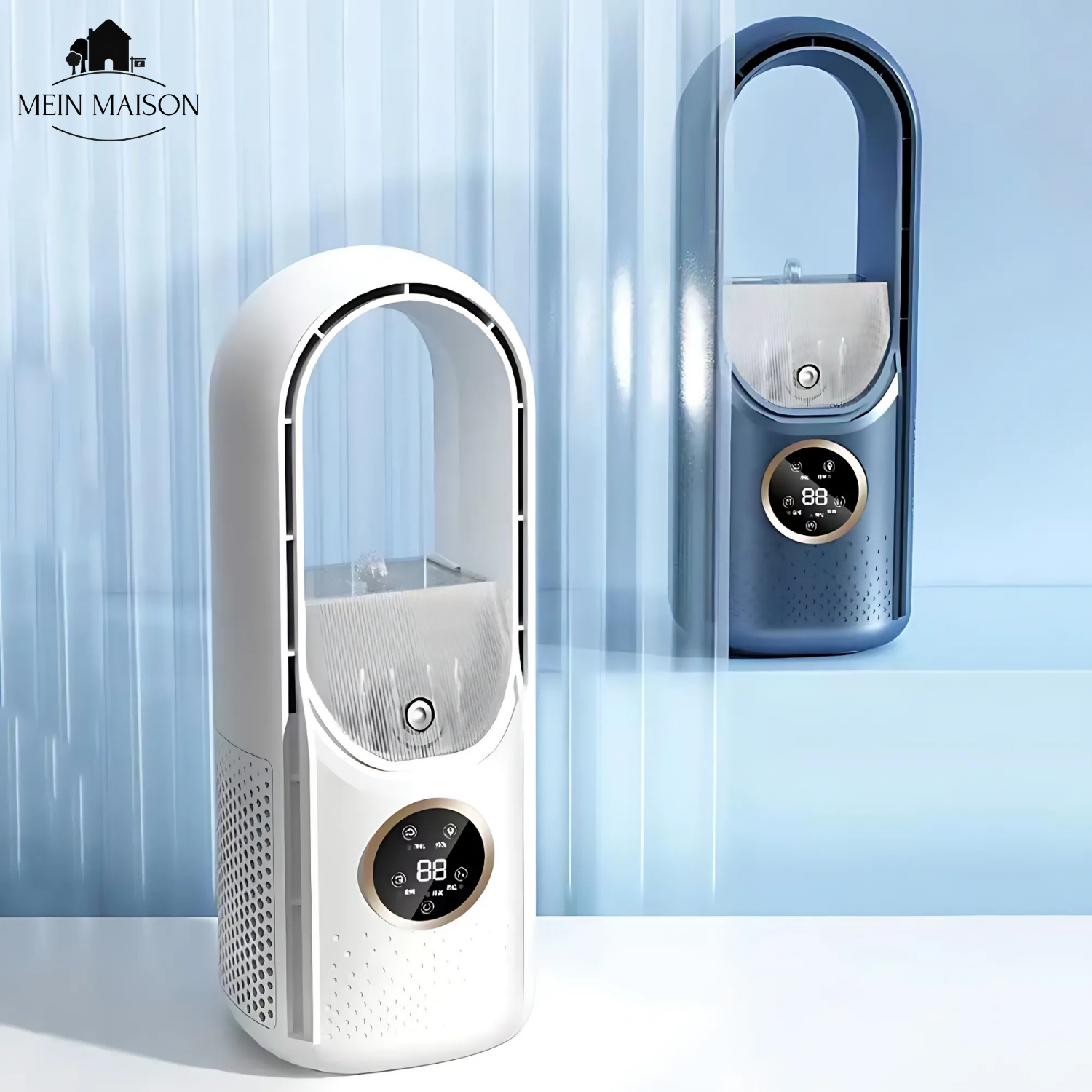 Maliben | Airevo Air Cooler | Bladeless Usb Fan | 6 Levels | Quiet & With Timer | Air Humidification