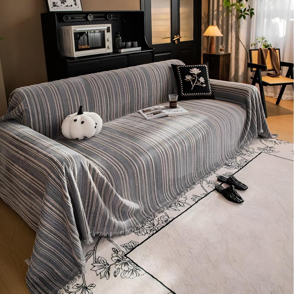 Maliben | Regal Stripes Chenille Sofa Cover