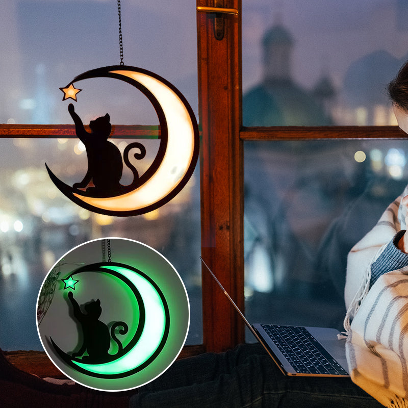 Maliben | Moon Cat Decoration Pendant Made Of Acrylic
