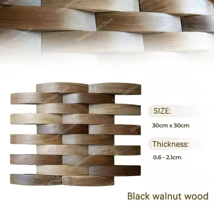 Maliben | 3d Mosaic Wall Panel Solid Wood Acoustic Decor