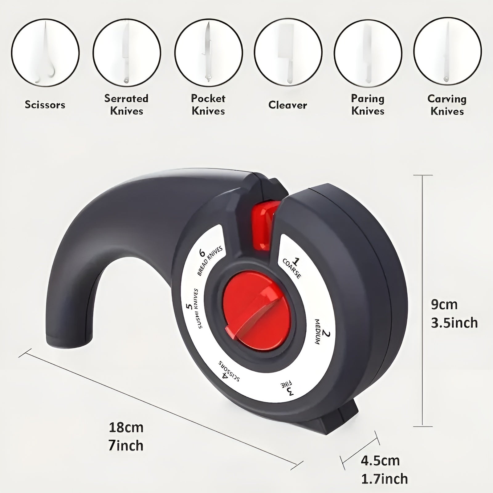 Maliben | 6-In-1 Multi Tool Anti-Slip Knife Sharpener