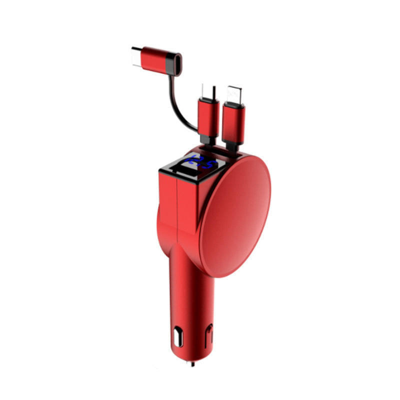 Maliben | 3-In-1 Retractable Quick Charge Car Adapter