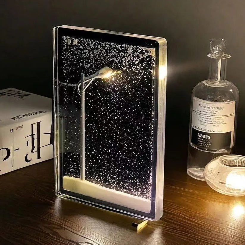 Maliben SnowyStreet LED Lamp — Winter Snowstorm Scene Light