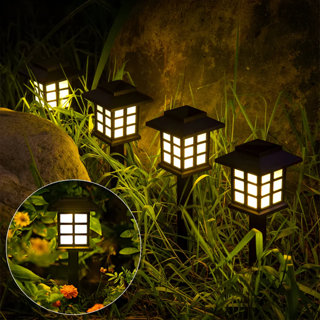 Maliben | Luxury Outdoor Lamp Black Solar Powered
