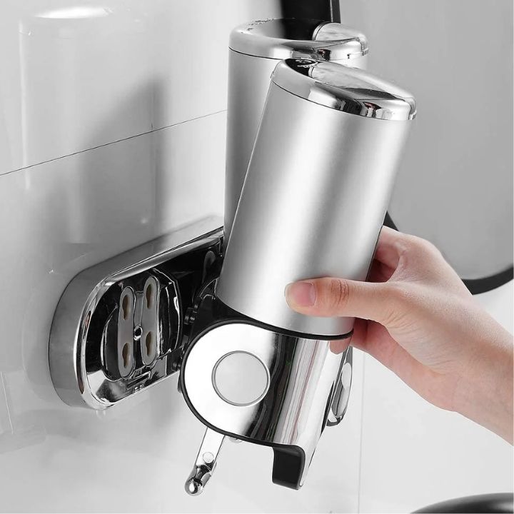 Maliben | Wall Mounted Soap Dispenser | Sudsstation Bathroom Organizer | Stainless Steel & Abs | 16.9 Fl Oz | Set Of 1–3