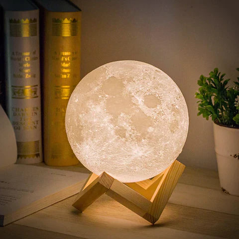 Maliben | Magical Moon Lamp - With Wireless Touch Control And Wooden Stand