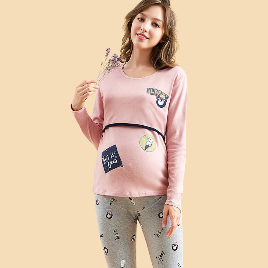 Maliben | Mama's ComFort | Feel Beautiful And Caring - Soft Maternity Dress for Home