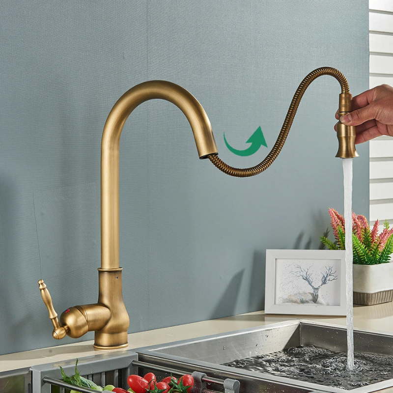 Maliben | Vintagetap Faucet - Antique Brass Kitchen Mixer Faucet