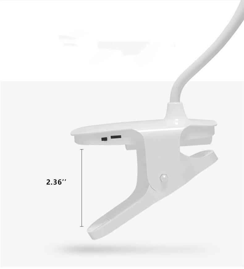 Maliben | Simple Led Clip Desk Lamp Rechargeable Eye Protection Night Light