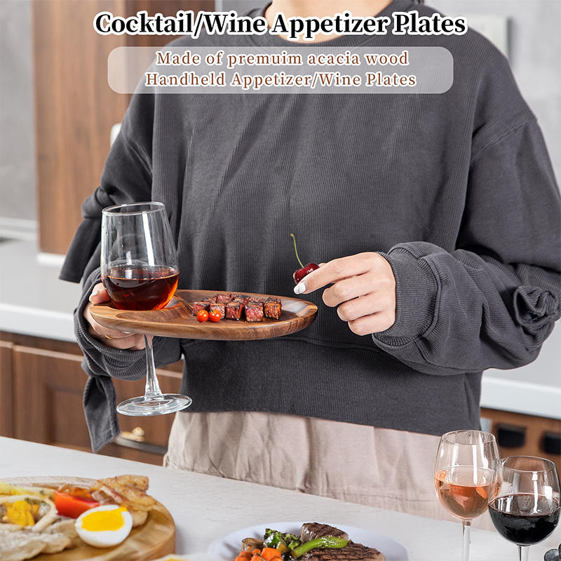 Maliben | Appetizer Plate With Wine Glass Holder
