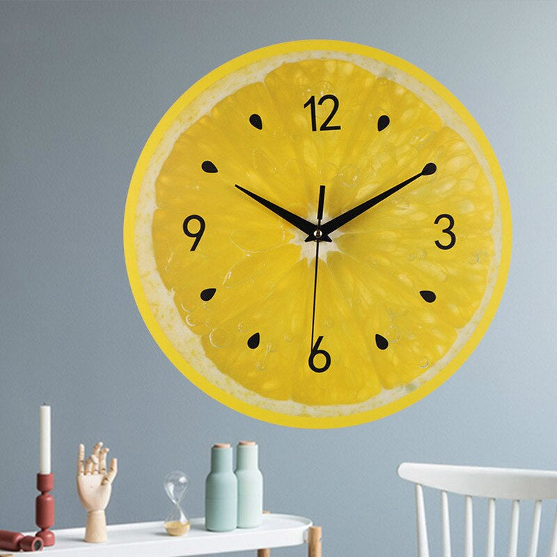 MAliben | Lemon Inspired Wall Clock For a Cheerful Kitchen