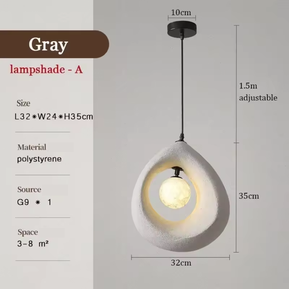 Maliben | Japanese Wabi Sabi Pendant Lamp With Minimalist Design