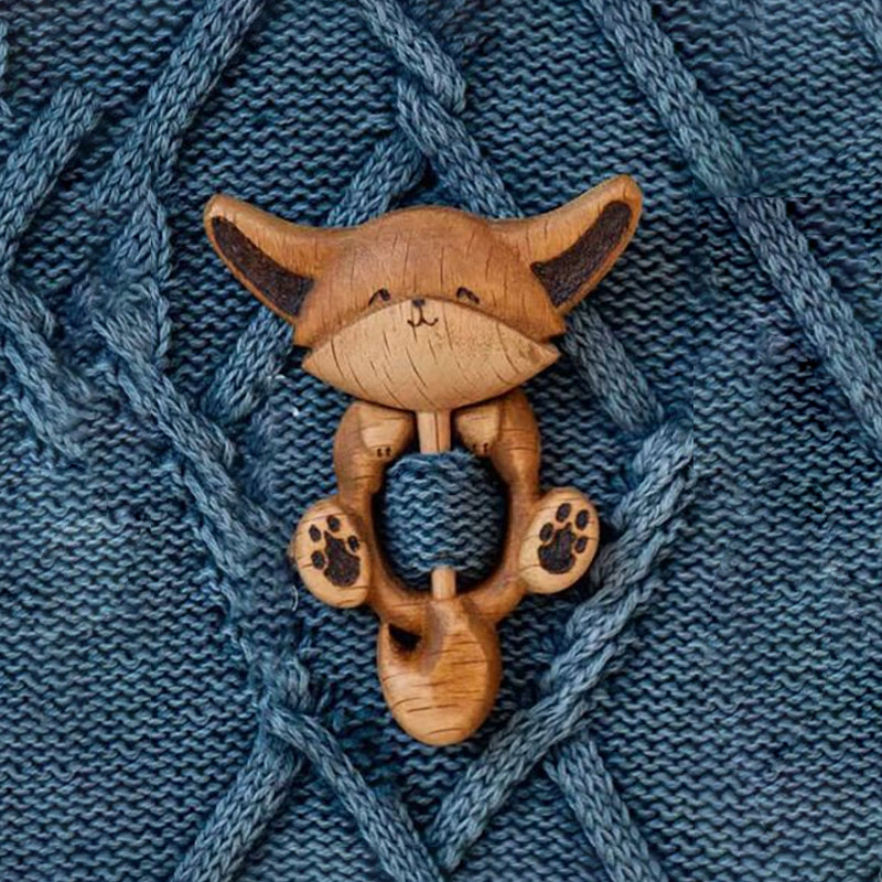 Maliben | Sweet Animal Brooch Made Of Wood