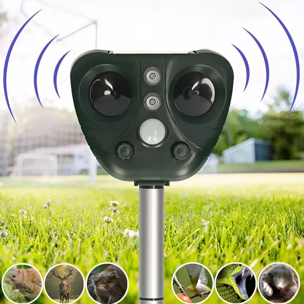 Maliben | Repeller Solar Ultrasonic Bird Repeller Outdoor Waterproof Yard