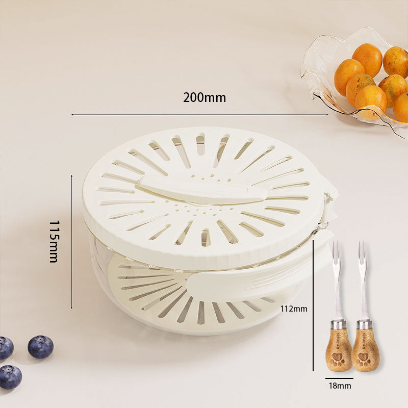 Maliben | Foldable Quick-Drain Basket With Rotating Lid