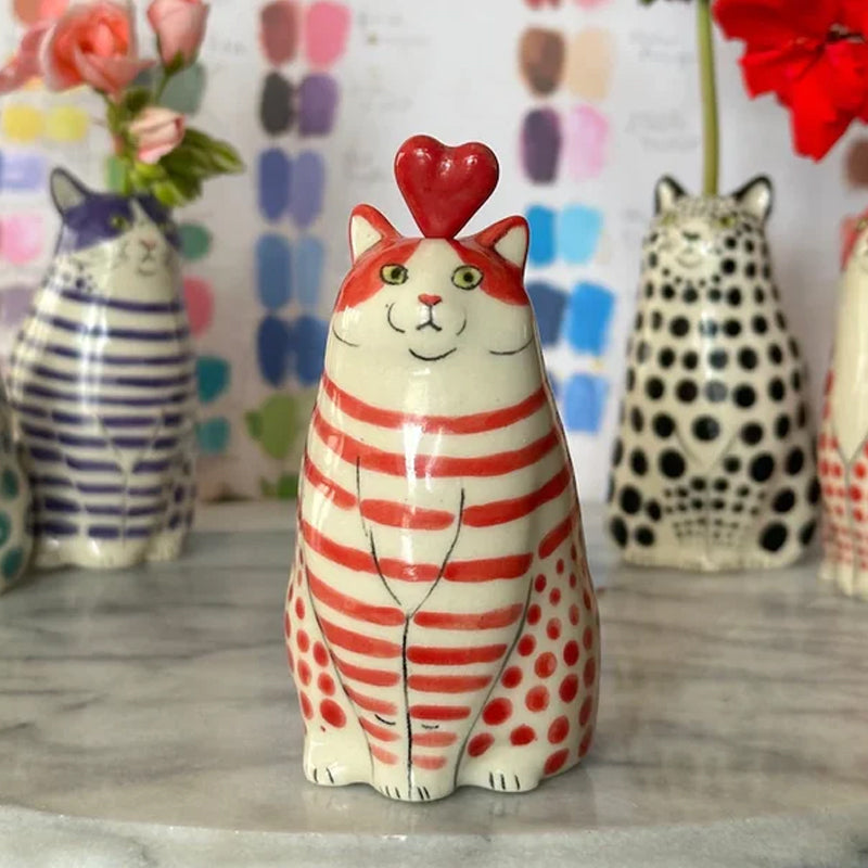 Maliben | Polka Dot Cat Vase