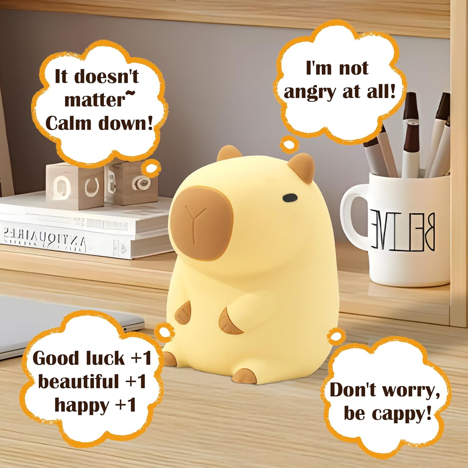 Maliben | Cute Capysnuggle Night Light - Warm Light In Capybara Design