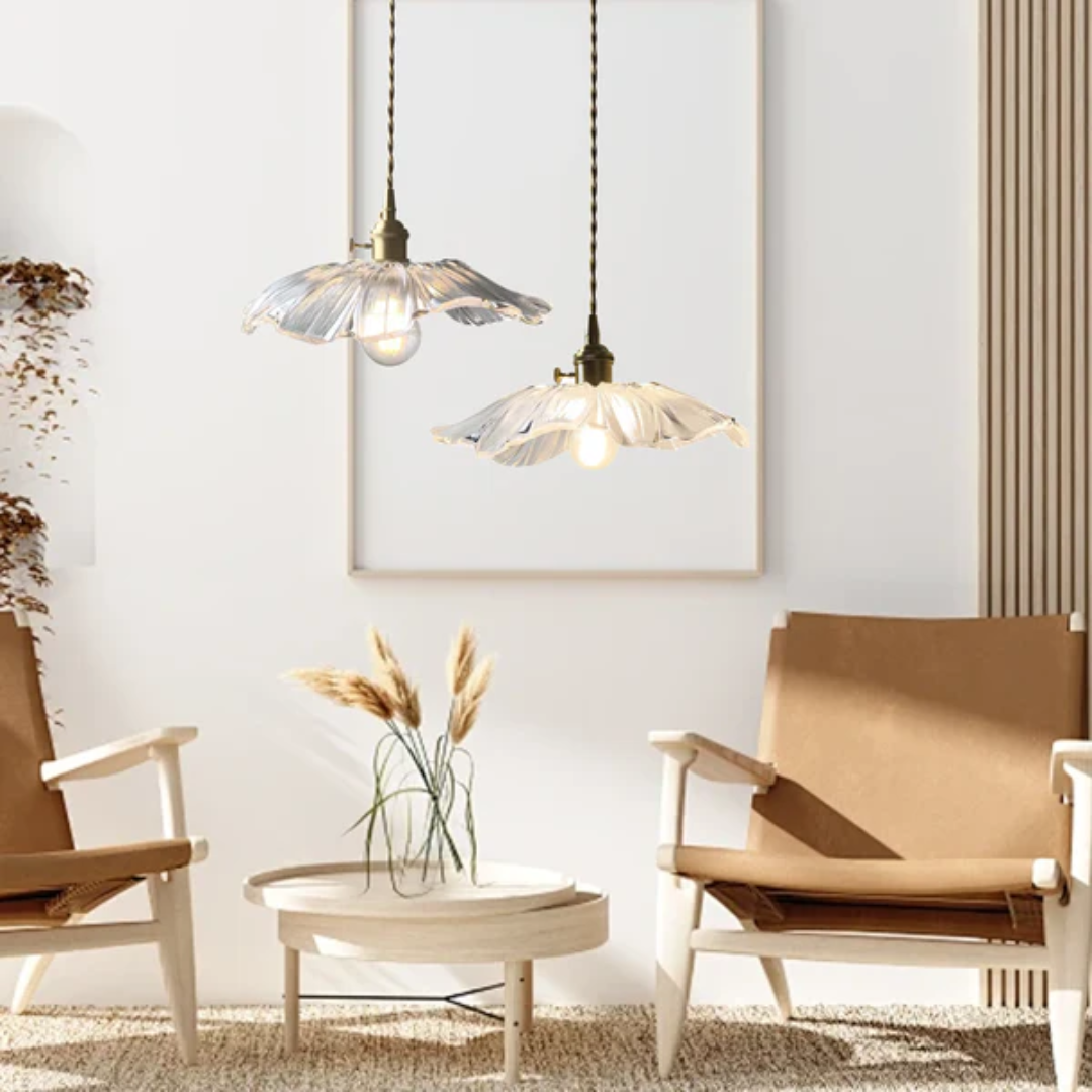 Maliben | Retro Lotus Glass Pendant Lamp