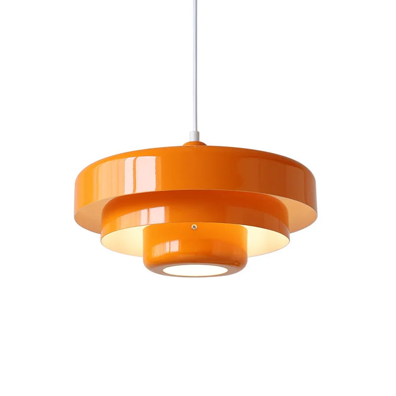 Maliben | Vintage Italian Pendant Light – Elegant Orange & Green Hanging Light For Modern Homes