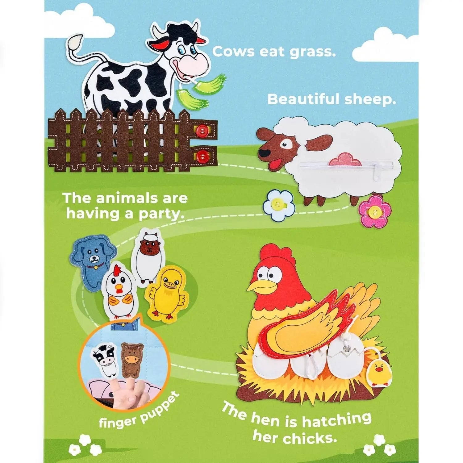 Maliben | Creative Workbook With Farm Animals - For Toddlers And Preschoolers